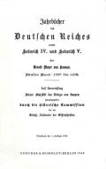Jahrbücher des Deutschen Reiches unter Heinrich IV. und Heinrich V.