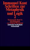 Schriften zur Metaphysik und Logik 2