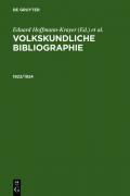 Volkskundliche Bibliographie / 1923/1924