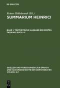 Summarium Heinrici / Textkritische Ausgabe der ersten Fassung, Buch I–X