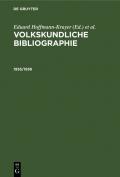 Volkskundliche Bibliographie / 1935/1936