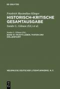 Friedrich Maximilian Klinger: Historisch-kritische Gesamtausgabe / Faust's Leben, Thaten und Höllenfahrt