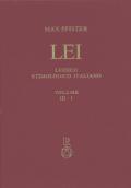 Lessico Etimologico Italiano. Band 3 (III.1)