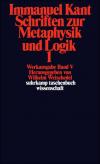 Schriften zur Metaphysik und Logik I