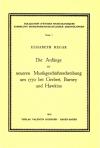 Die Anfänge der neueren Musikgeschichtsschreibung um 1770 bei Gerbert, Burney und Hawkins.