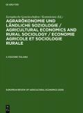 Agrarökonomie und ländliche Soziologie / Agricultural economics and... / Edizione Italiana