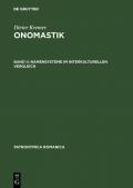 Dieter Kremer: Onomastik / Namensysteme im interkulturellen Vergleich