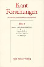 Neue Autographen und Dokumente zu Kants Leben, Schriften und Vorlesungen