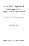 Archiv für Diplomatik, Schriftgheschichte, Siegel- und Wappenkunde