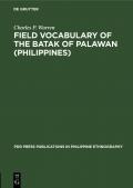 Field Vocabulary of the Batak of Palawan (Philippines)