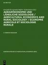 Agrarökonomie und ländliche Soziologie / Agricultural economics and... / Version Française