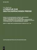 Gert Hagelweide: Literatur zur deutschsprachigen Presse. Biographische... / 149883–160745. Biographische Literatur. Sco - Zw