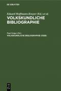 Volkskundliche Bibliographie / 1928