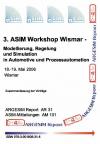 3. ASIM Workshop Wismar - Modellierung, Regelung und Simulation in Automotive und Prozessautomation